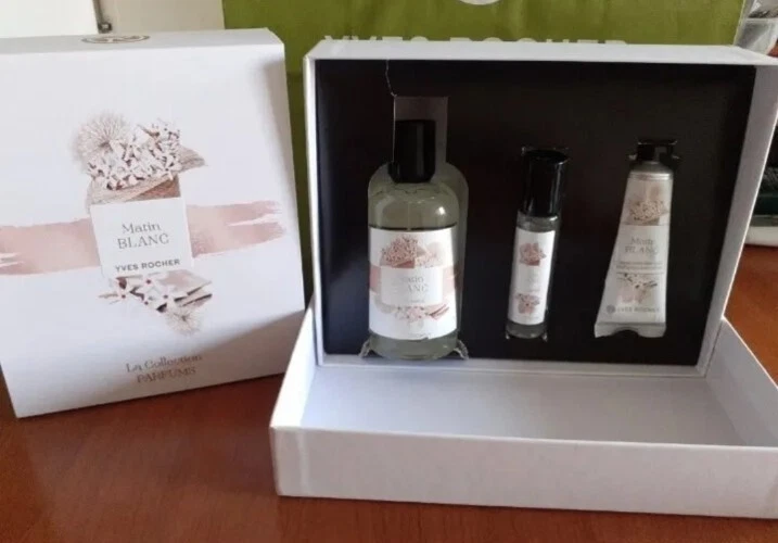 Yves Rocher Profumo 100ml MATIN BLANC + Profumo 10ml + Crema Mani 30ml... - Imagen 1 de 1