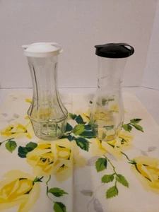 2 Vintage Good Seasons Bottle Glass Salad Dressing Mixing Cruet - Picture 1 of 10