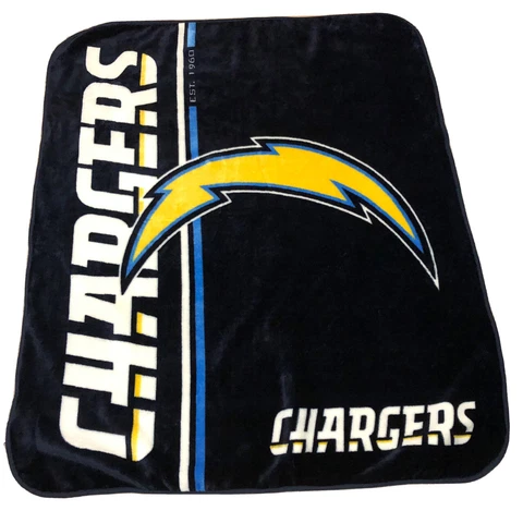 Los Angeles CHARGERS NFL Northwest Plush FLEECE  SOFA BED THROW BLANKET 48Wx58L Cover