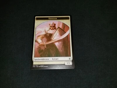 MTG 1x Khans of Tarkir League Promo white common LP German Warrior Token - Image 1 of 2