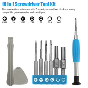 Kit de herramientas de reparación de destornilladores triwing 10 en 1 para Nintendo Switch N64 NES SNES Wii - Imagen 1 de 14