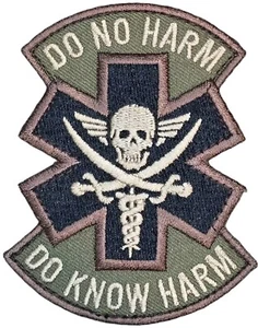 MSM DO NO HARM PIRATE MILSPEC MONKEY MILITARY TACTICAL FOREST MORALE HOOK PATCH - Picture 1 of 2
