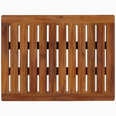 Alfombra de baño de madera de acacia 18x24 pulgadas de Demigo, alfombrilla de ducha de lujo antideslizante para Foto 1 de 4