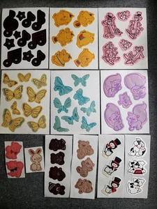 Vintage Soft Satin Stickers 1980s Hallmark Pink Panther Animals Music Notes Loy - Picture 1 of 10