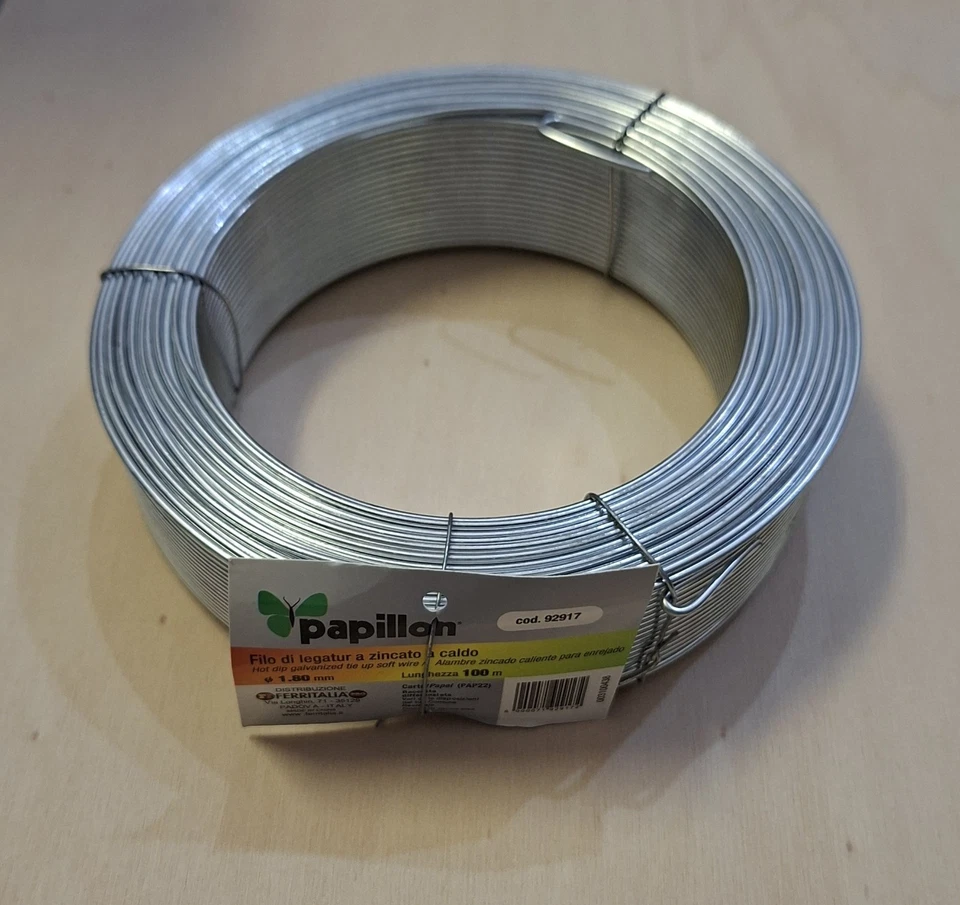 Matassina Filo di Ferro Zincato mt. 100 - mm.1,8 - 2 - 2,5 - Immagine 1 di 1