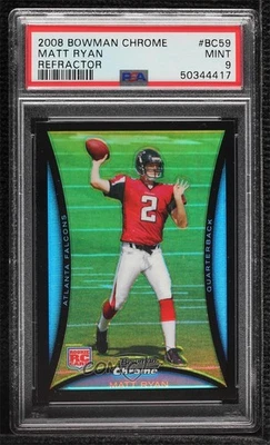 2008 Bowman Chrome Refractor Matt Ryan #BC59 PSA 9 MINT Rookie RC - Image 1 of 2