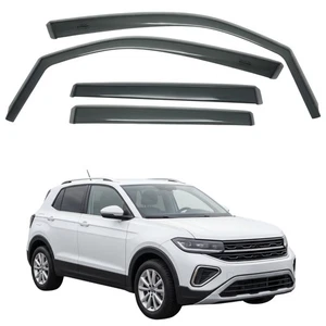for VW T-CROSS 2019- IN-CHANNEL RAIN GUARDS WIND DEFLECTOR - 4PCS - Picture 1 of 8