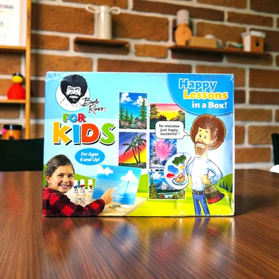 Bob Ross para niños - Kit de pintura Happy Lessons in a Box - ¡Envío rápido y gratuito! Foto 1 de 4