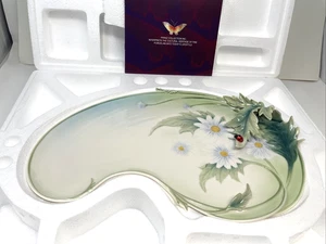 Franz Porcelain: Ladybug Design Sculptured Porcelain Platter. FZ00402 - Picture 1 of 24