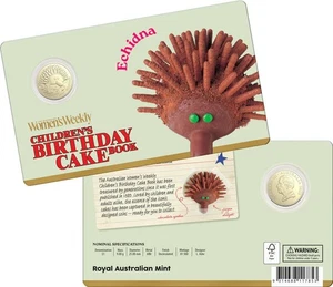 AWW Pastel de Cumpleaños Equidna 2025 $1 Moneda Sin Circular en Tarjeta - Imagen 1 de 2
