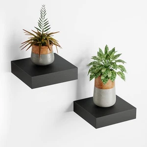 Small Floating Shelves for Wall, Small Black Shelf 5.9 * 5.7 Inch Display Led... - Picture 1 of 9