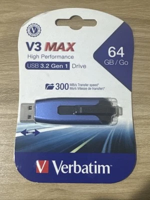 Verbatim V3 Max 64GB Flash Drive - Image 1 of 2