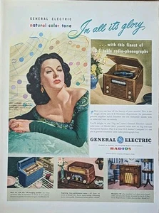 Radios General Electric 1947 con Hedy Lamarr - Imagen 1 de 1