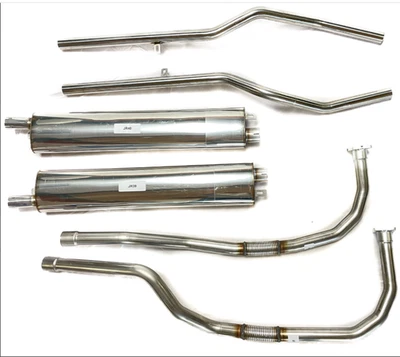 Sistema de escape de acero inoxidable para Jaguar XK140 XK150 1954-1960 JR003 Bell Foto 1 de 4