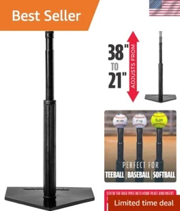 MLB Approved Durable Baseball & Softball Batting Tee - Adjustable Height 20-40" - Picture 1 of 11