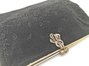 VTG French Micro Caviar Beaded evening purse Estate - Picture 1 of 12