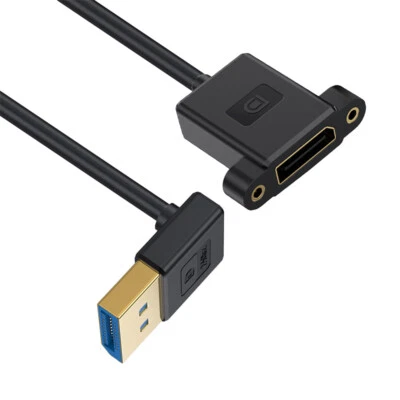 Ultrafine DisplayPort 1.4 Angled DP Male to Female Extension Laptop Monitor - Image 1 of 4