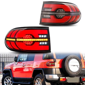 LED Tail Lights for Toyota FJ Cruiser 2007-2020 Animation Clear Rear Lamps - Picture 1 of 5