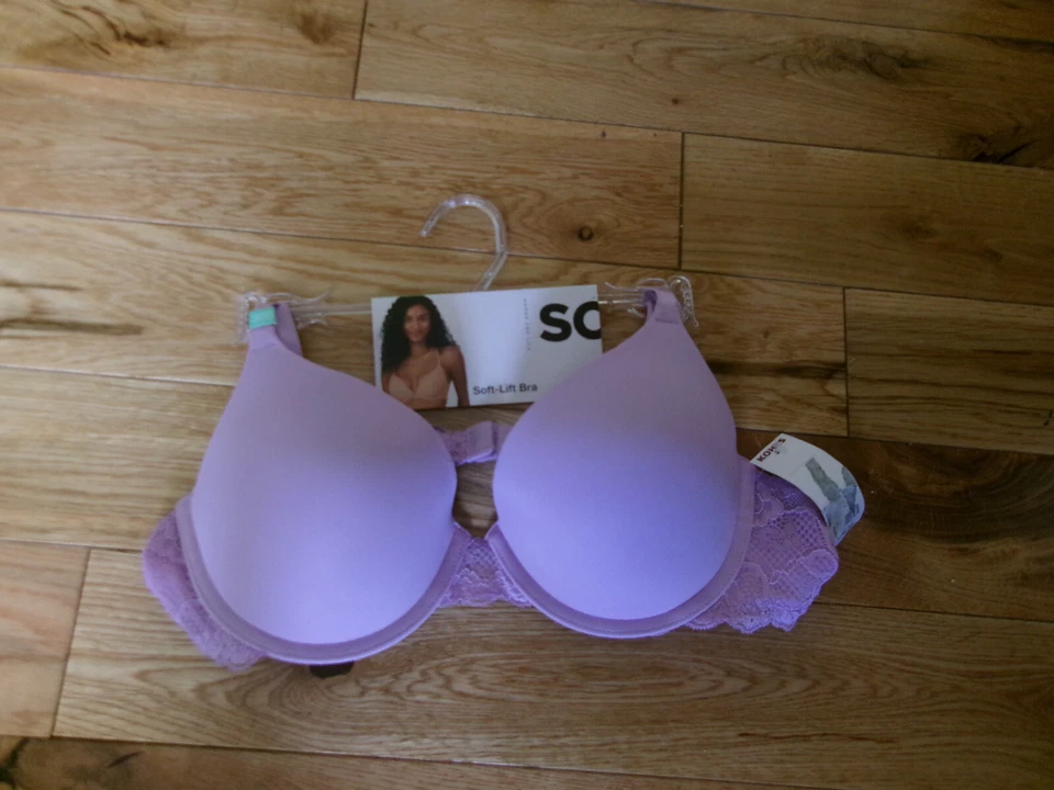 NUEVO CON ETIQUETAS SUJETADOR SO GOOD FOR LIFE SOFT LIFT MORADO TALLA 36B Foto 1 de 1