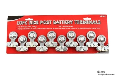 10 pc Heavy Duty Side Post Truck Battery Terminal Set Universal Car Truck - Image 1 of 2