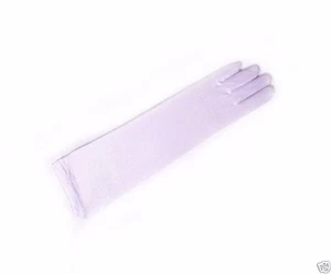 NEW Girls 8-12 yrs Long stretch Satin Wedding/Pageant Quinceanera Elbow Gloves  - Picture 1 of 6