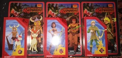 Dungeons & Dragons Clásicos de dibujos animados Hank Diana Bobbi & Uni figuras 40th D&D 2023 Foto 1 de 4