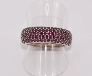 Anillo Thomas Sabo circonita pavé rojo plata de ley 925 raro - Imagen 1 de 8