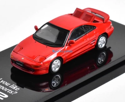 Coche de metal fundido a presión modelo deportivo CR Hobby Japón 1:64 rojo MR2 GT-S SW20 hatchback Foto 1 de 2