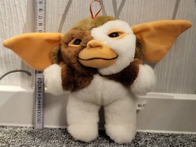 Gremlin Gizmo Stofftier Kuscheltier Braun Weiß 17cm 90er Jahre Vintage  - Bild 1 von 2