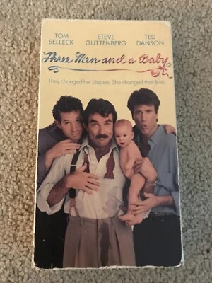 Three Men and a Baby (VHS, 1987) Tom Selleck - Ted Danson - Steve Guttenberg Foto 1 de 4