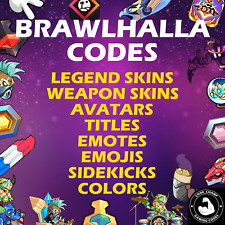 Brawlhalla Codes - Skins Weapons Emotes Avatars Titles Emojis Colors