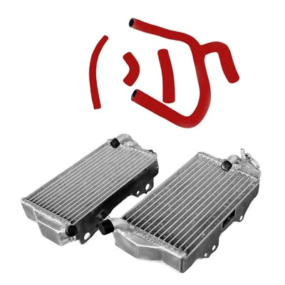 ✅Radiador y manguera de aluminio rojo para 02-04 Honda CR250R Radiador CR 250R 2003 2004 Foto 1 de 4