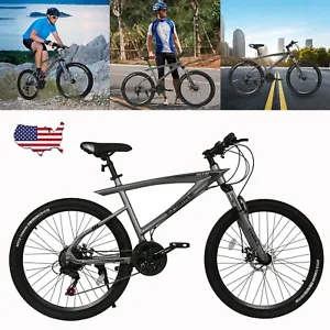 Fat Tire Mountain Bike 26in 21 Speed MTB Bicycle High-Tensile Aluminum Frame US - Picture 1 of 12