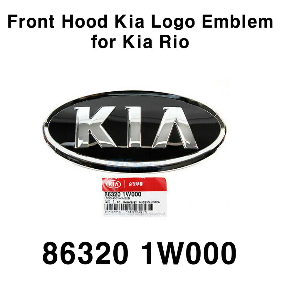New OEM Front Hood KIA Logo Emblem 86320 1W000 for Kia Rio 2012 - 2015 - Image 1 of 1