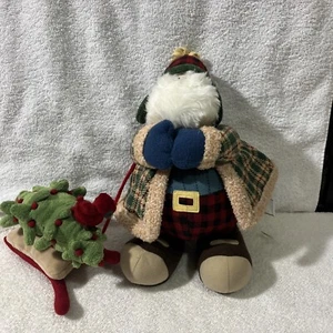 Gund Clausland Plush Santa And Sleigh Christmas Tree Stuffed Animal Doll 88631 - Picture 1 of 4