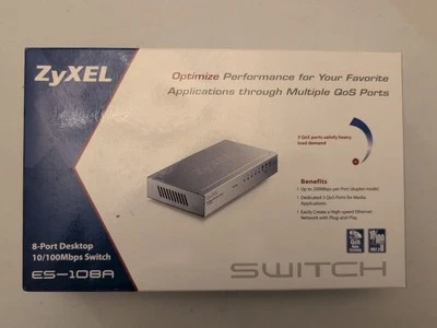 Zyxel ES-108A 8-Port Desktop Fast Ethernet Switch - BNIB - Image 1 of 3