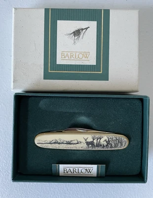 Navaja Barlow Collection-Ciervo Escena 2 Hojas Con Caja Foto 1 de 4