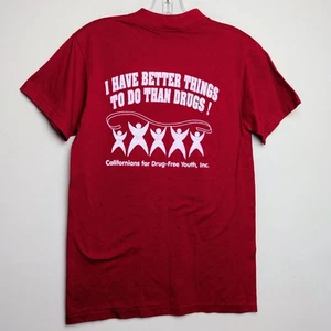 VTG 90s Better Things To Do Than Drugs Free Youth Drug Single Stitch Small - Picture 1 of 7