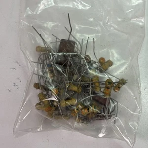 Mixed Lot Vtg Resistors and Domino Capacitors NOS/Used - Picture 1 of 2