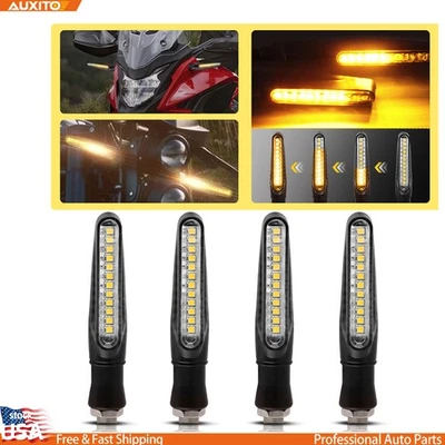 4 luces intermitentes LED ámbar ámbar para motocicleta para intermitente Aprilia Buell Honda Ducati Foto 1 de 4