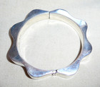 vtg Taxco Sterling Silver TS-79 two trees Cuff Bracelet modernist 7" 925 43g