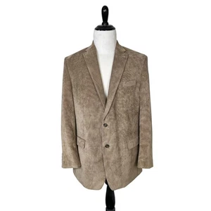 Lauren Ralph Lauren LRL Corduroy Suit Jacket Blazer Paisley Lining Tan Mens 44L - Picture 1 of 8