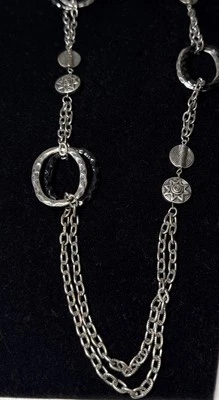 Laura Ashley кованый овальный ссылка серебристый станции ожерелье 42» - Изображение 1 из 4