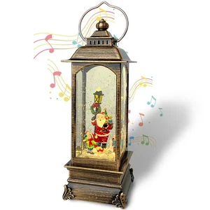 Christmas Snow Globes, Santa Claus Scene Snow Globes with Spinning Dog, Glitt... - Picture 1 of 8