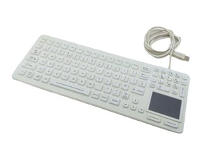 iKey SK-97-TP-USB  Washable Anti-Bacterial USB Wired PC Keyboard with Integra... - Afbeelding 1 van 3