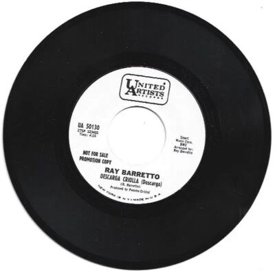 Ray Barretto - Hawaii / Descarga Criolla 7 дюймов 45 об/мин рекламный сингл - Изображение 1 из 4