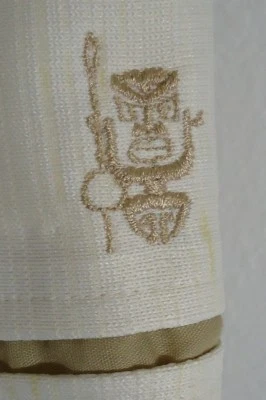 NOS Vtg 70s Iolani Cream Light Brown Polyester Knit Hawaiian Wedding Shirt M - Image 1 of 4