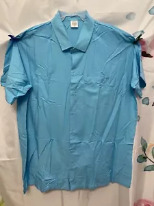 HAPPY BAY Men's Regular Button Down Beach Hawaiian Ocean Blue Shirt 3X - Picture 1 of 9