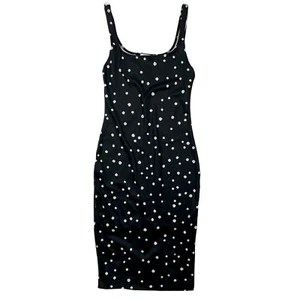 ZARA TRAFALUCS women dress polka dot sleeveless black and white Size S - Picture 1 of 8