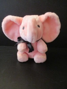 Dakin Vintage Elefant 1982 rosa Baby Kuschel Plüsch große Ohren Stofftier Spielzeug - Bild 1 von 6